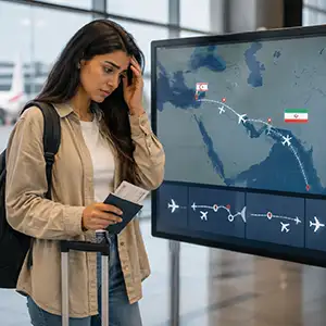 نبود پرواز مستقیم از ایران در بیشتر مسیرها