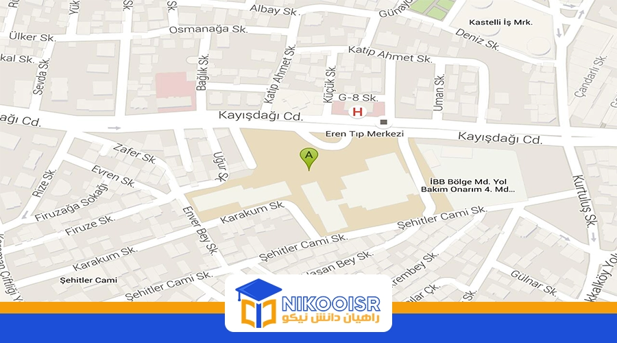 موقعیت جغرافی دانشگاه آجی بادام