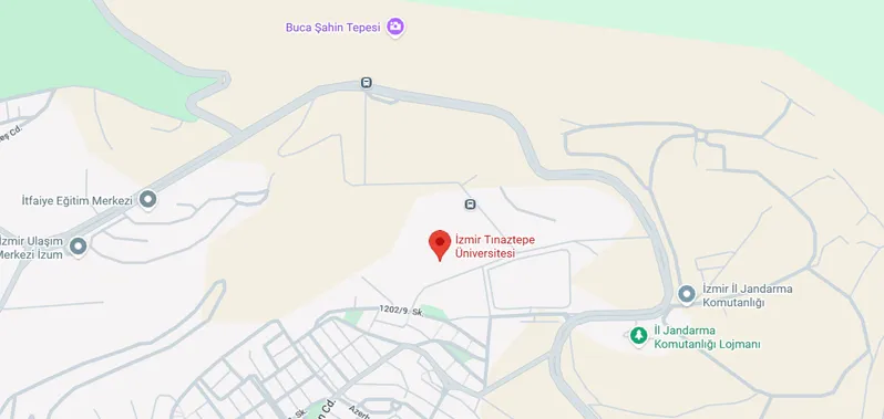Tinaztepe university map
