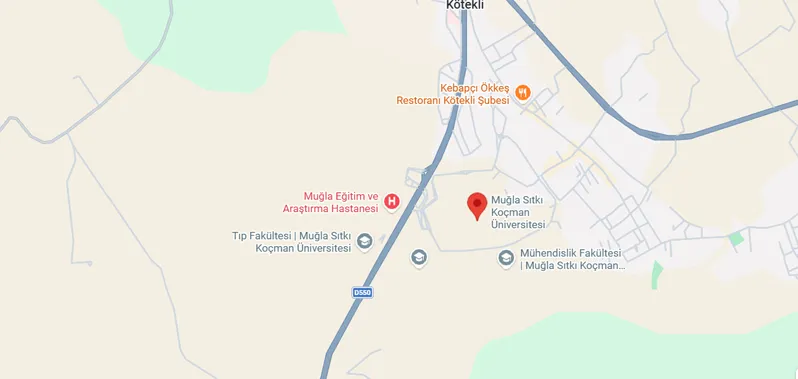 Mugla university map