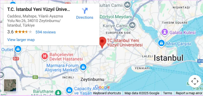 آدرس دانشگاه ینی یوزییل