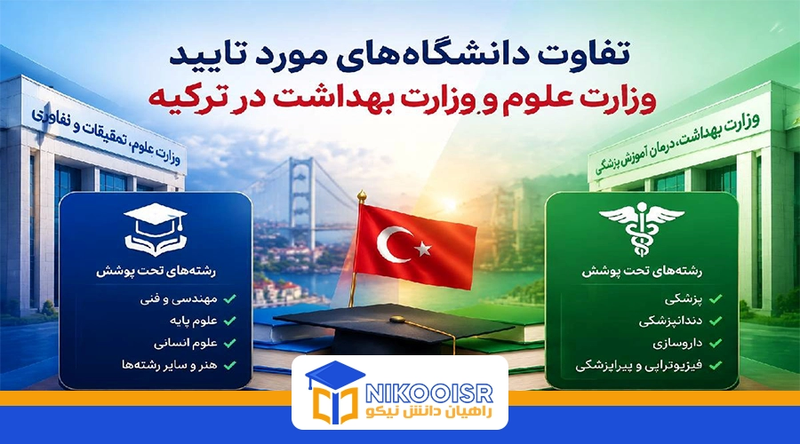 تفاوت دانشگاههای مورد تایید وزارت علوم و وزارت بهداشت در ترکیه
